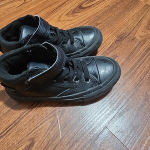 Kids Black High-Top Sneakers